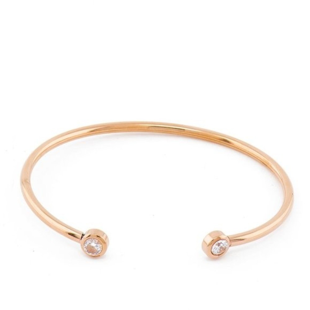 Stainless Steel Crystal Rhinestones Cuff